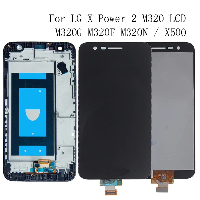ЖК дисплей 5 дюйма сенсорный экран с рамкой для LG X Power 2 M320 M320G M320F M320N/X500 Замена +