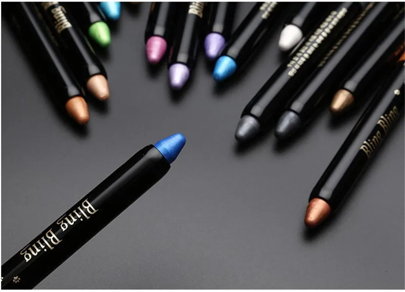 Glitter Eye Shadow Pencil Beauty Shimmer Highlighter Eyeshadow Pen Stick Waterproof Long Lasting Eyes Makeup