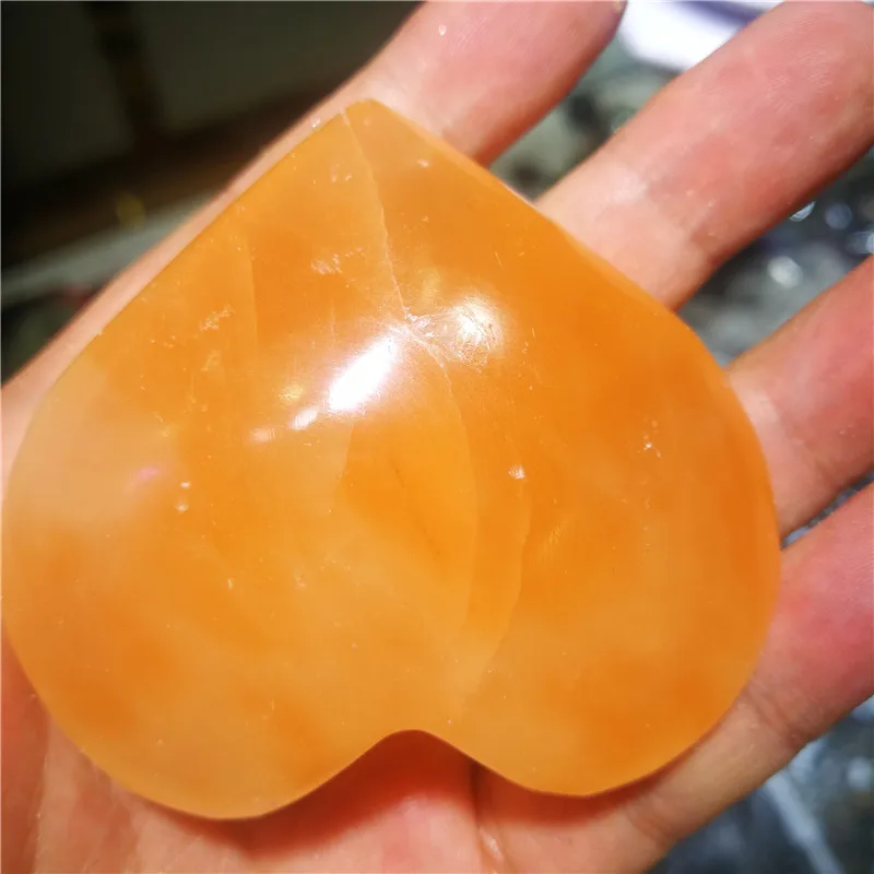 Прямая поставка в форме сердца натуральный селенит драгоценный камень сердце