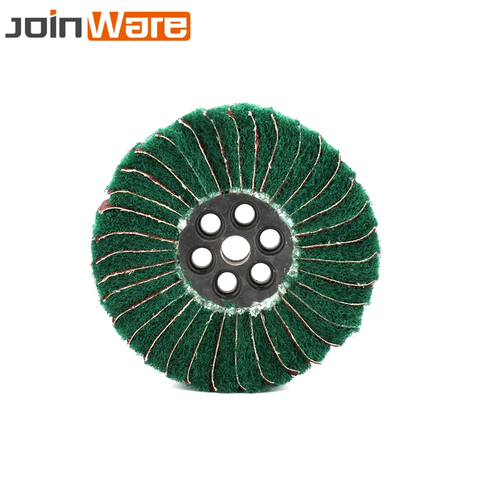 Interleaf Non-woven Souring Abrasive Wheel 160mm Green 120Grit With Sandpaper High Quality 1Pc | Инструменты