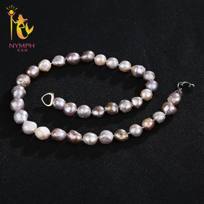 [NYMPH] ожерелье с жемчугом в стиле барокко ювелирные изделия из натурального