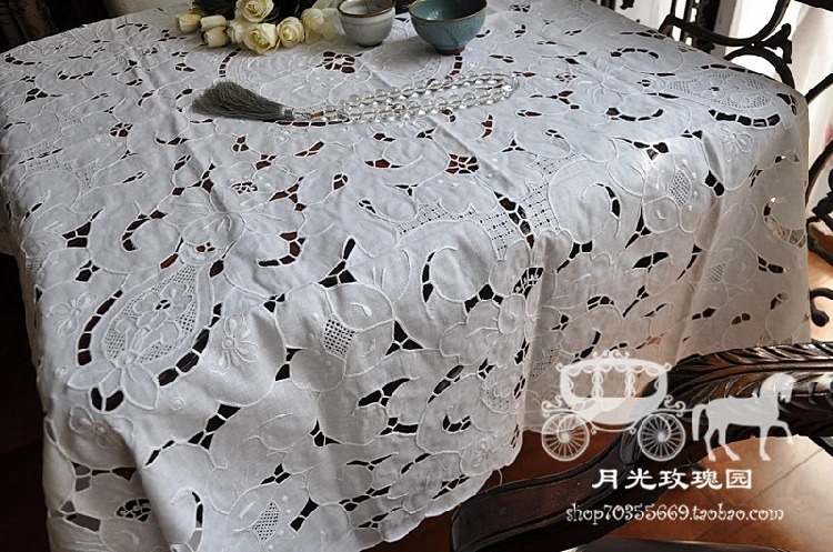 Экспорт старый импортный инвентарь 0058# рукопись ручная вышитая хлопчатобумажная скатерть