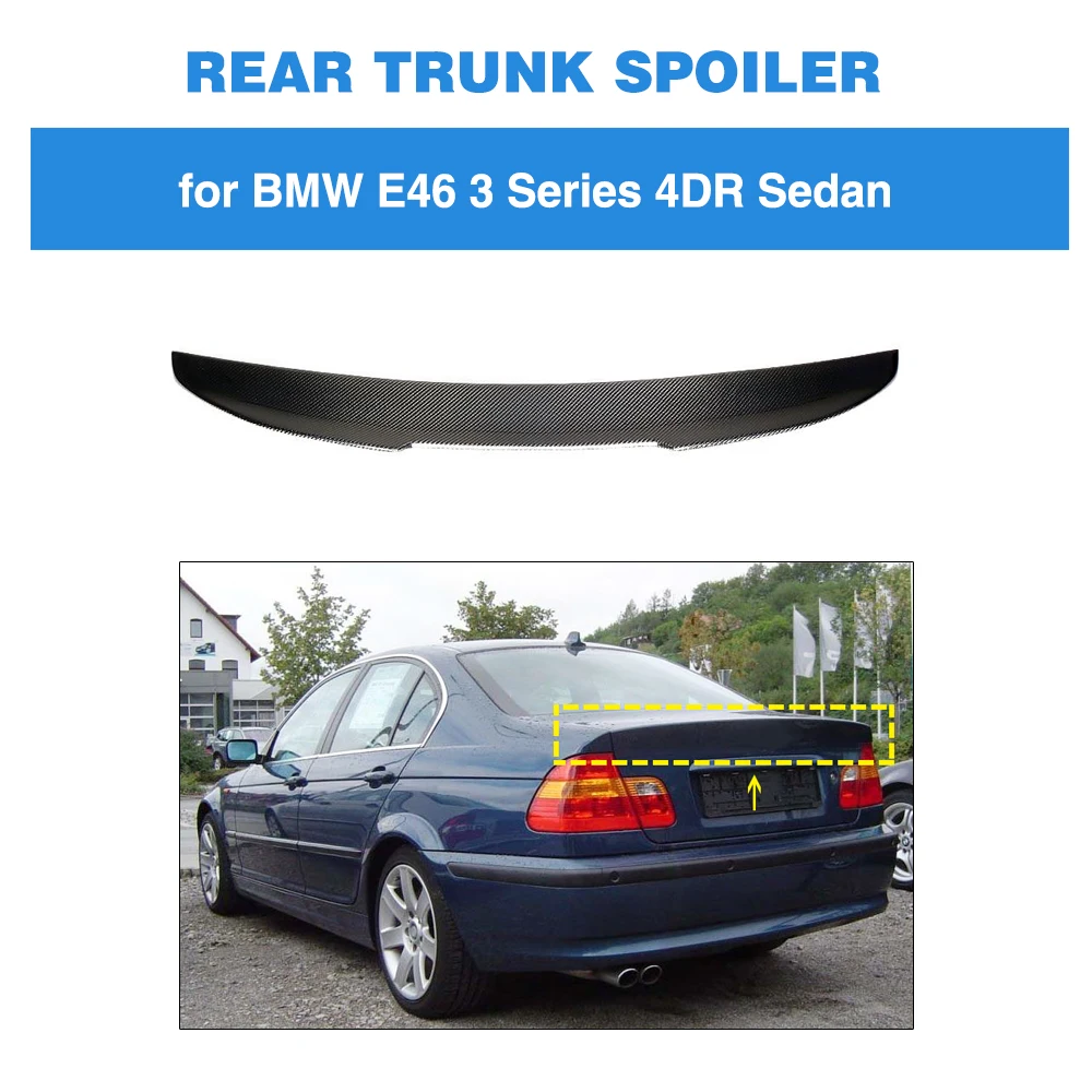 Rear Spoiler for BMW 3 Series E46 Base Coupe M3 2-Door 1998-2005 Carbon Fiber Trunk Lip | Автомобили и мотоциклы