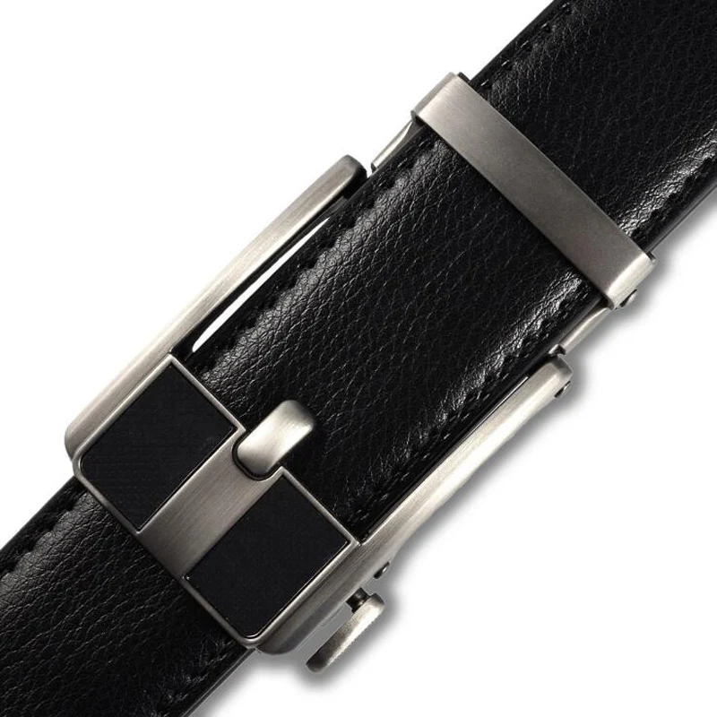 

2019 Automatic Buckle Men Business Belt Leather Belts Super Long 130CM Black Cinturones Hombre Quality Assuarance XZ001