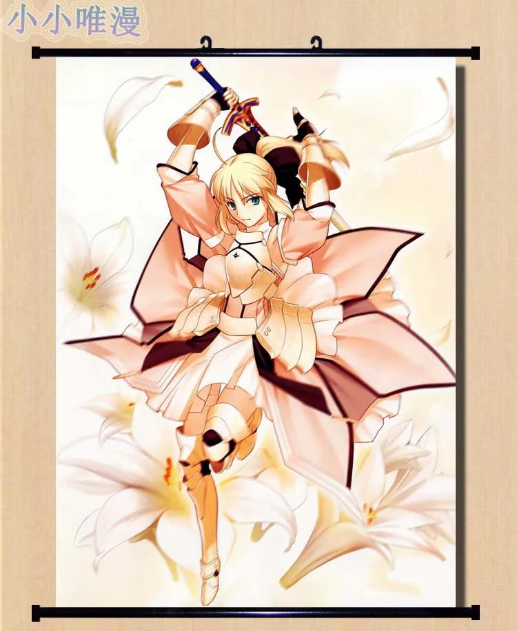 Японский аниме Fate/Grand Order FGO Fate/stay night Altria Pendragon Saber Lily домашний Декор настенный