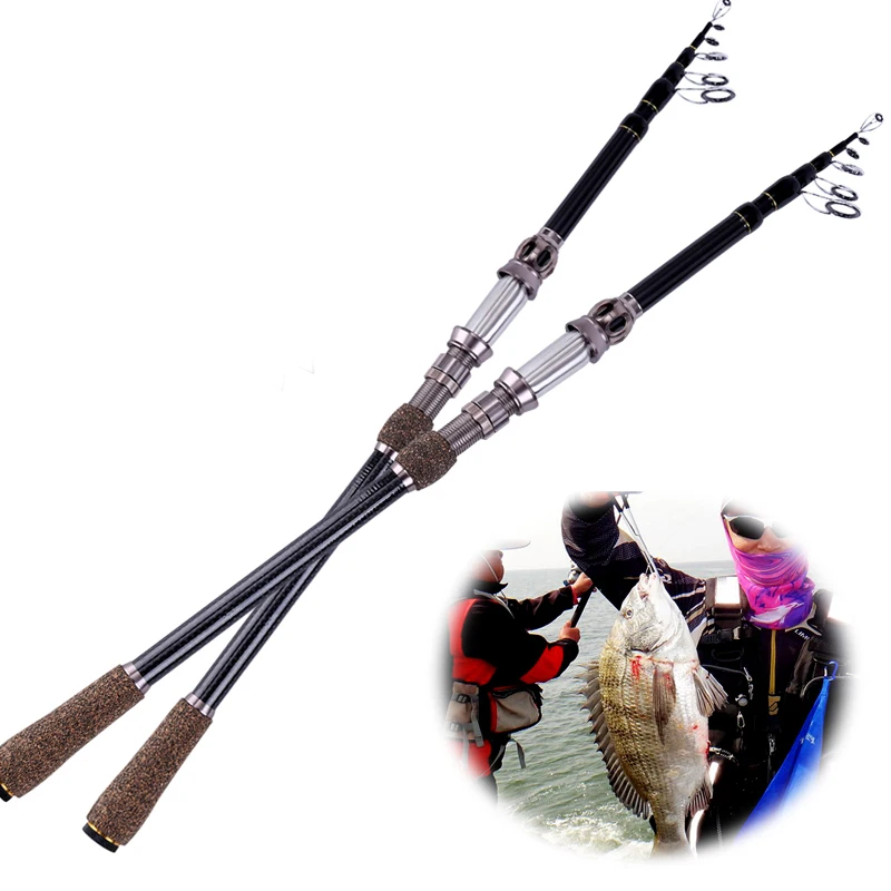 Высокое Качество! 99% Углеродного Волокна Телескопическая Удочка Спиннинг Полюс