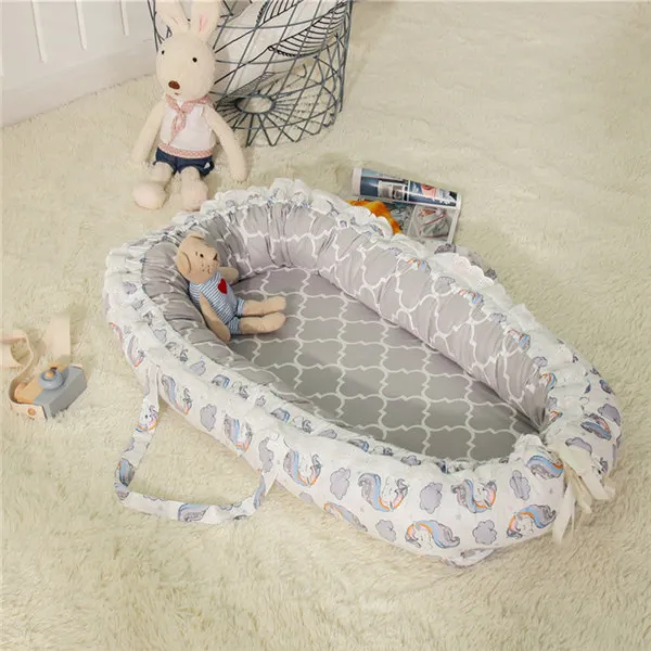 C6 Baby Nest Bed Baby Crib Washable Travel Bed Crib for Newborn Infant Cotton Cot Bumper Cradle Dropshipping - Цвет: C6