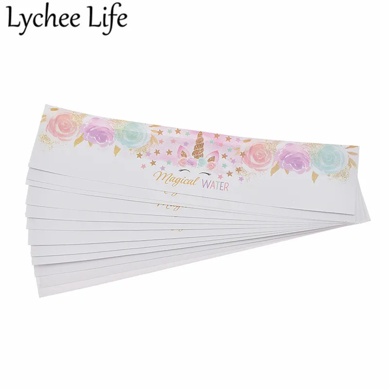 Lychee 12 шт. конфеты Единорог наклейки для сумок Бумажные Бутылки декоративные DIY