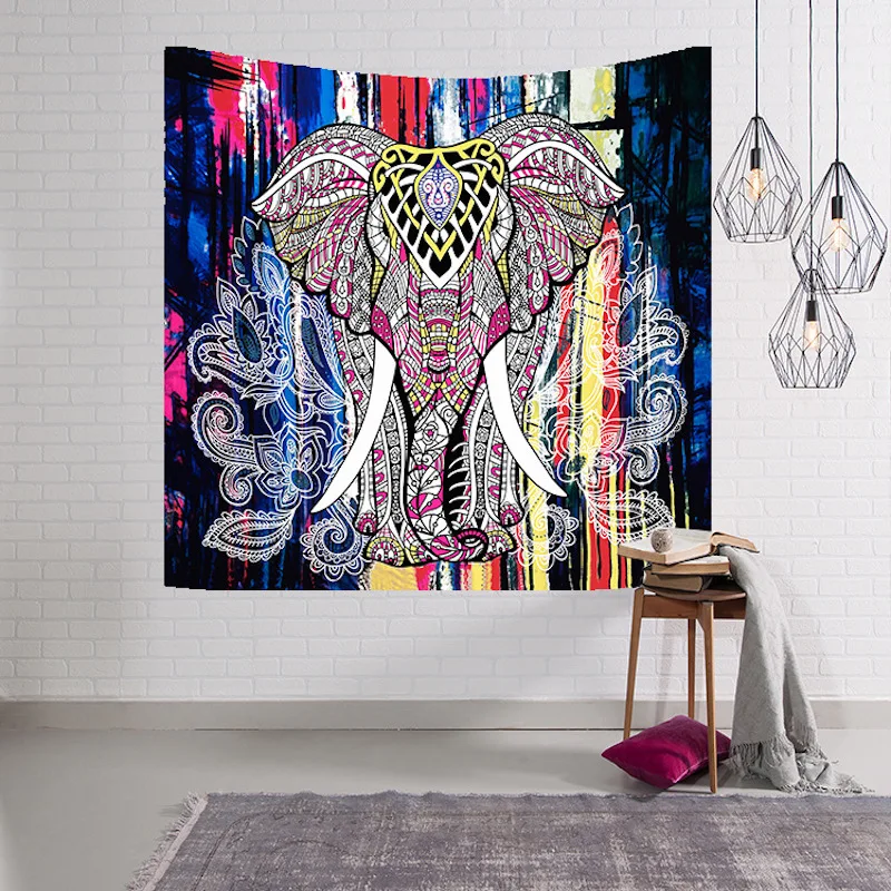 Пляжное полотенце из микрофибры с принтом слона прямоугольное пляжное для