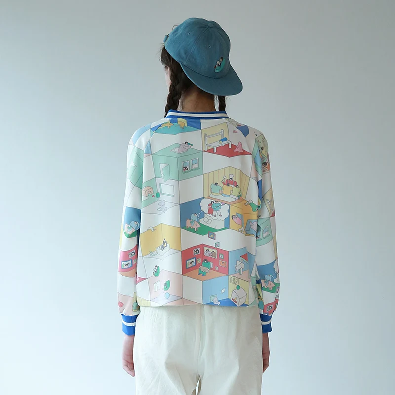 Весенняя Новая модная дизайнерская женская футболка с v образным вырезом и мультяшным принтом Женская