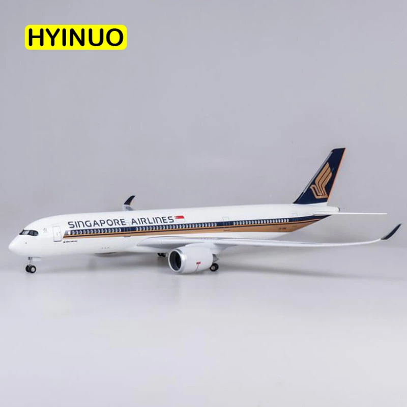 47 см 1/142 масштаб самолета Airbus A350 сингапурская модель W светильник литье под