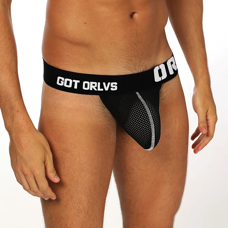 Сексуальное нижнее белье для геев стринги с открытым шаговым швом сеточкой OR152| |