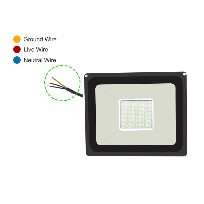 IP65 Водонепроницаемый Светодиодный прожектор 50 W 100 W 220 V 230 V 240 V наружного внимания светодиодный Светодиодный прожектор Exterieur настенный светильник проекторы