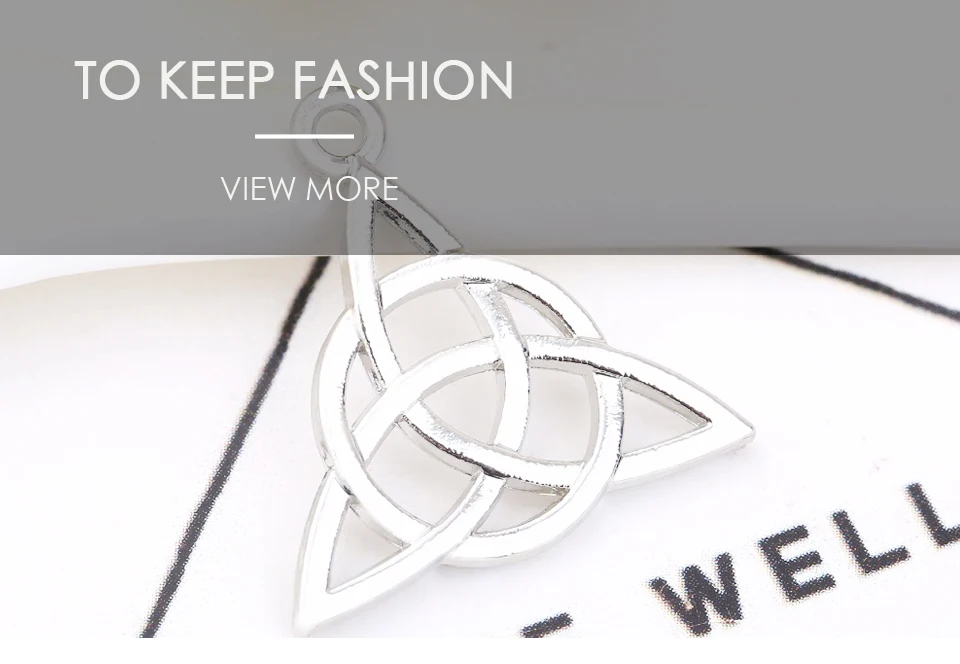 My shape Triqueta Charms колдовство Подвеска для изготовления DIY ожерелье браслет Шарм виканское украшение для мужчин женщин 30 шт