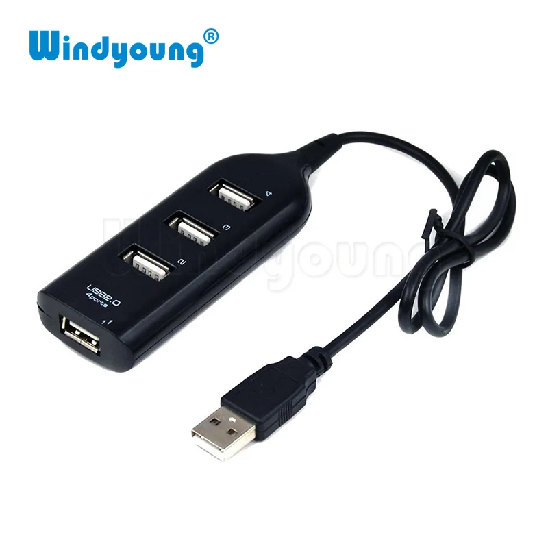 Порт able новый 4 порта USB 2 0 высокая скорость тонкий компактный мини разветвитель