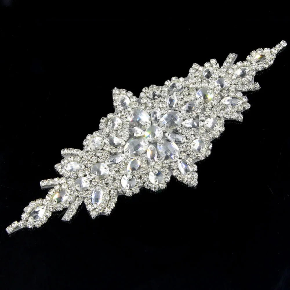 1 шт. BlingBling прозрачный цветок Хрустальное стекло серебро горный хрусталь
