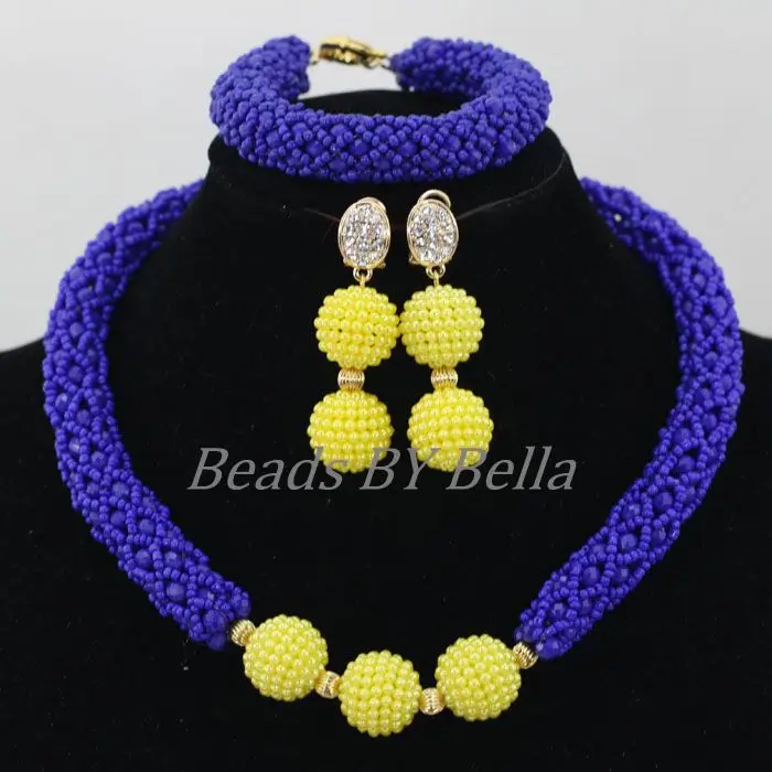 Наборы свадебных ювелирных изделий Хрустальная оплетка Африканские свадебные