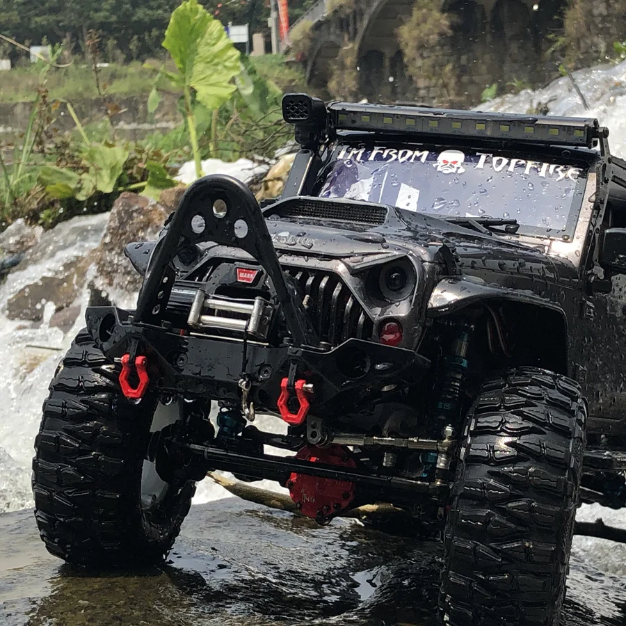 Металлический черный передний бампер (задний бампер) для 1/10 RC Crawler Car Traxxas TRX 4 Axial