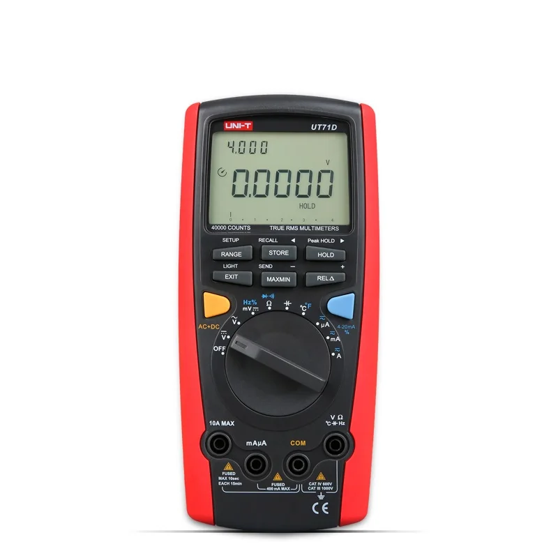 UNI-T UT71D Smart Digital Multimeter True RMS 40000 Counts Volt Amp Ohm Capacitance Meter Thermometer USB/Bluetooth Communicatio