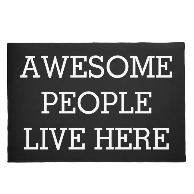 Забавные слова Потрясающие люди живят здесь Добро пожаловать коврики для
