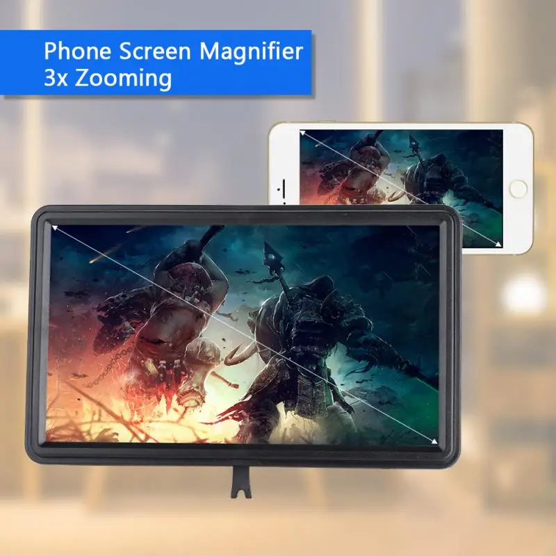 3X увеличитель для экрана телефона с держателем мобильного Защита глаз