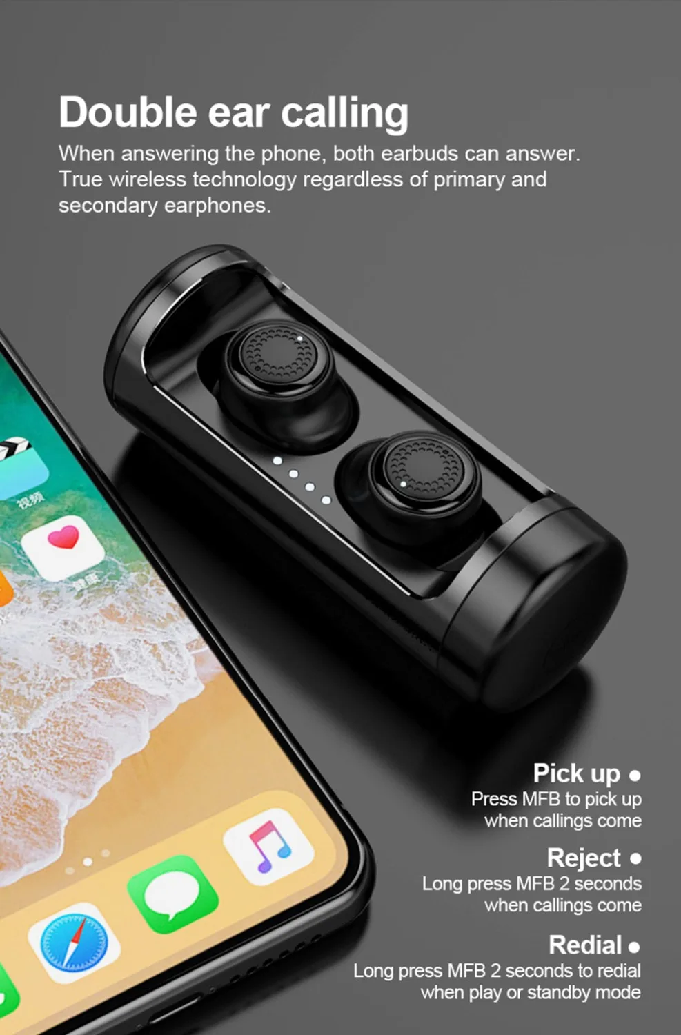 Ovevo Q63 Hi Fi наушники вкладыши TWS с Беспроводной Bluetooth 5 0 IPX5 Водонепроницаемый 3D
