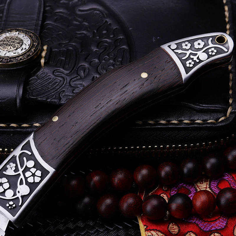 2021 New Free Shipping Outdoor Wood Handle Tactical Folding Knife High Hardness Wilderness Camping Survival Hunting Knives Tools |