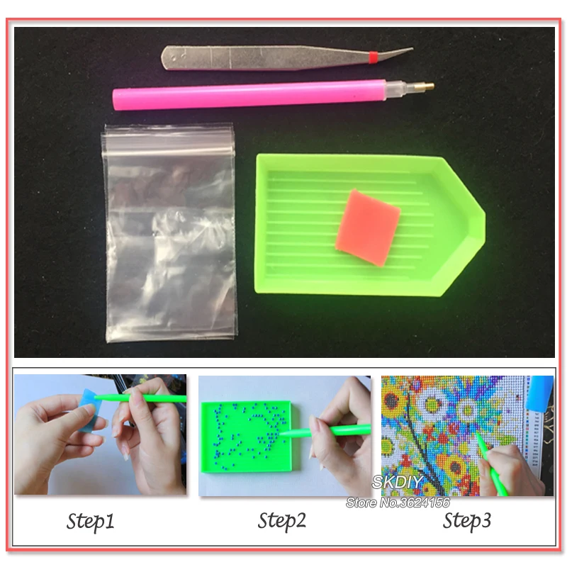 SK DIY 5D Алмазная вышивка кошка очки Прохладный полный квадратный алмаз живопись 3D