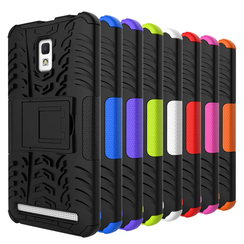 1. Двухслойный чехол с подставкой для Lenovo A6600 силиконовый и пластиковый защитный
