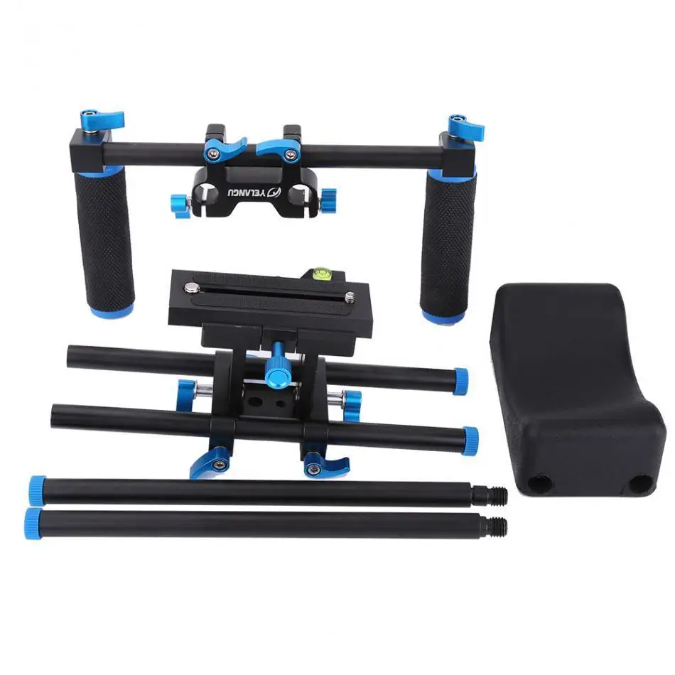 DSLR Rig Камера Кронштейн ручной Видео плеча Поддержка 15 мм стержень Зажим
