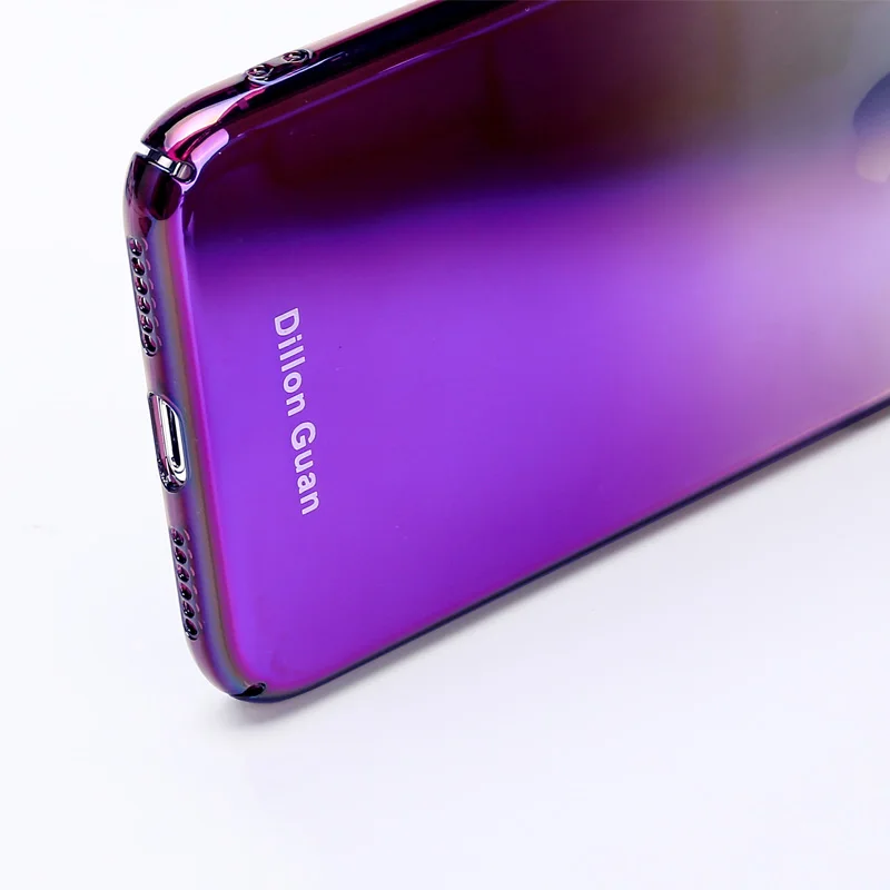 Dillon Guan Luxury Gradient phone Case on for iphone XS X XR Max Hard PC Plastic Cover fundas |