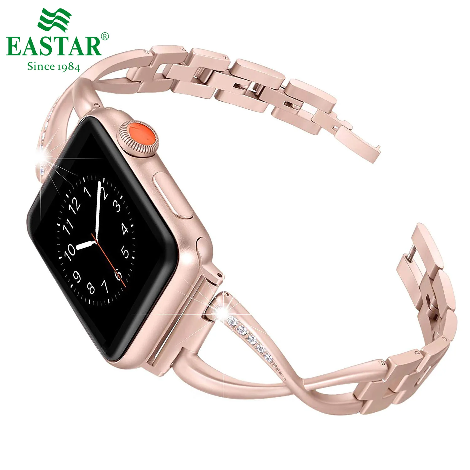 

Eastar Women Watch Band For Apple Watch 5 Bands 38/42mm 40/44mm Diamond Aluminum alloy Strap For iwatch Series 4 3 2 1 Bracelet