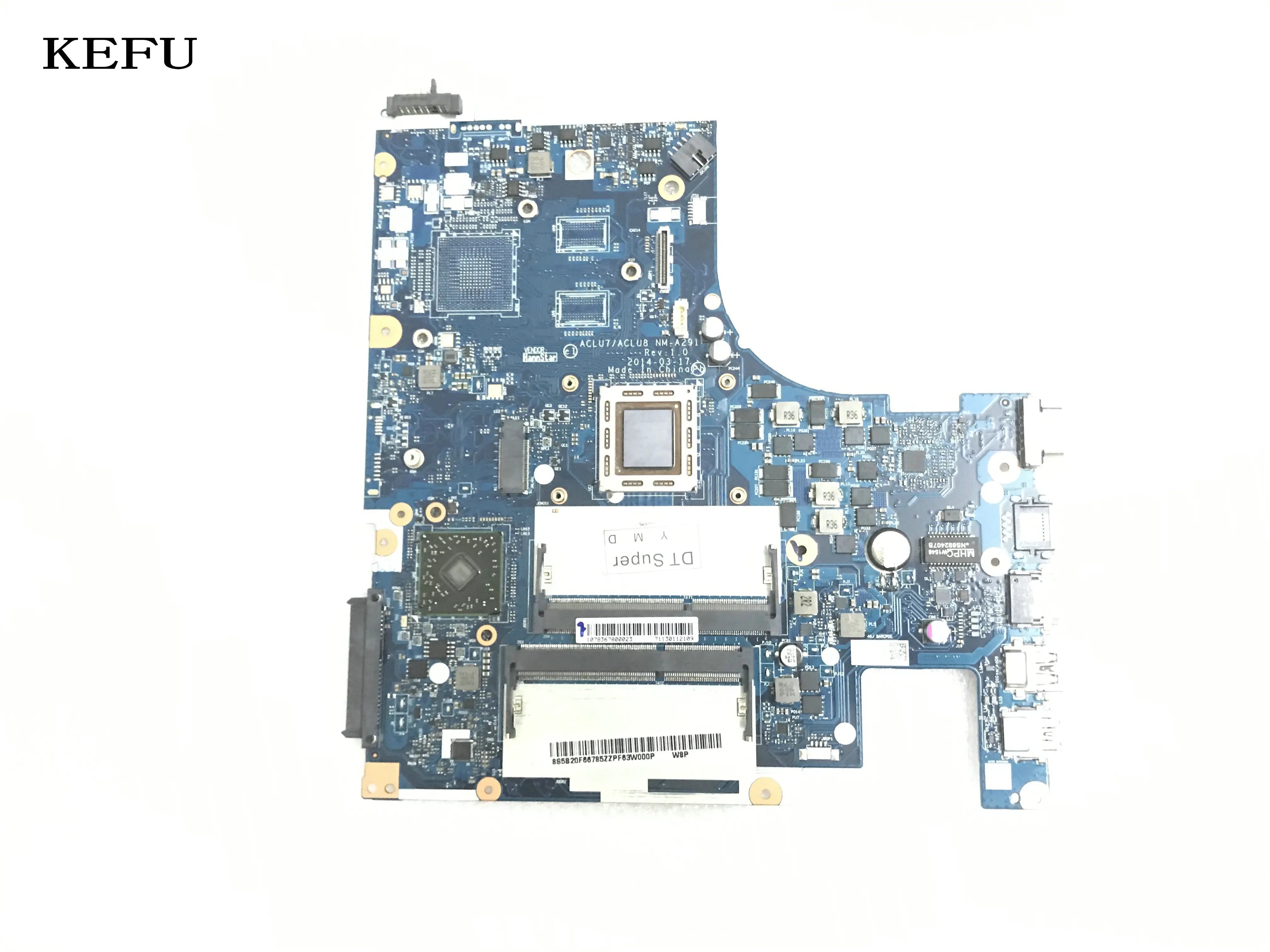 Материнская плата KEFU для ноутбука LENOVO новая материнская ACLU7/ALCU8 с процессором на