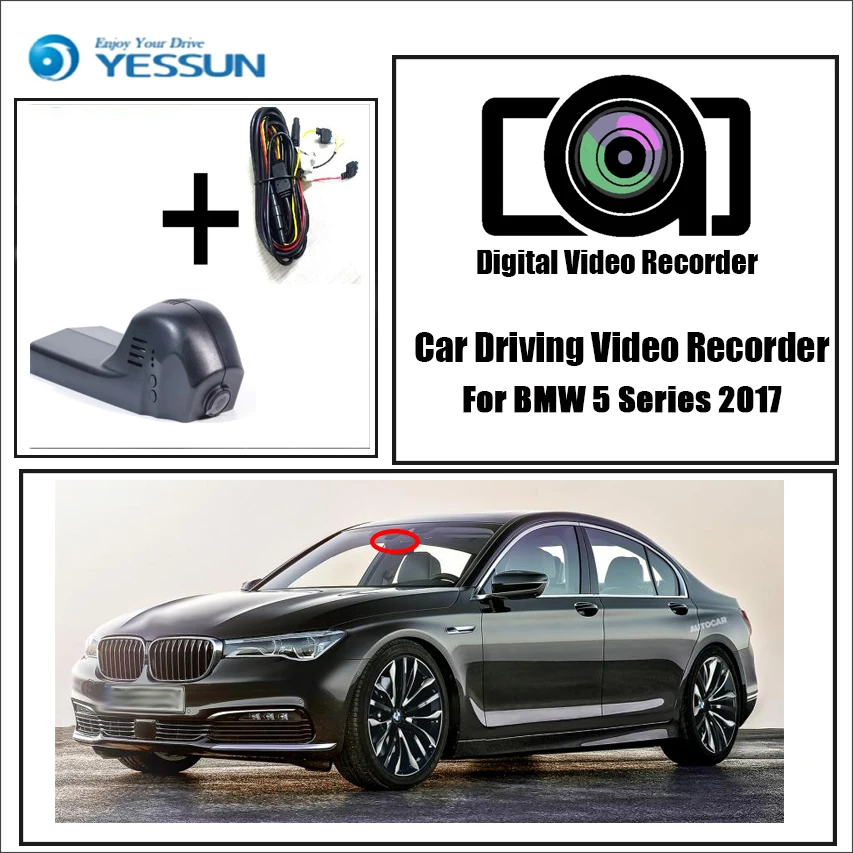 

YESSUN for BMW 5 2017 Car DVR Dash Camera Driving Video Recorder Novatek 96655 FHD 1080P Dash Cam Night vision