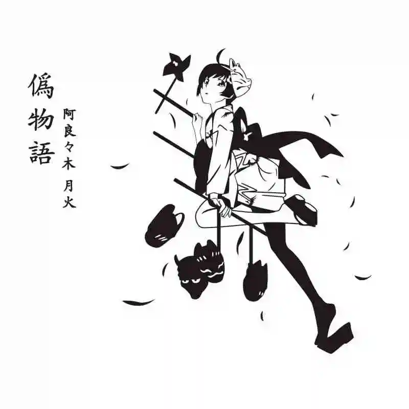 Monogatari серии настенные наклейки виниловые на стены домашний декор декоративные