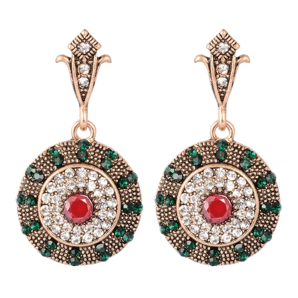 Индийские круглые Висячие серьги клипсы в стиле бохо для женщин модные большие