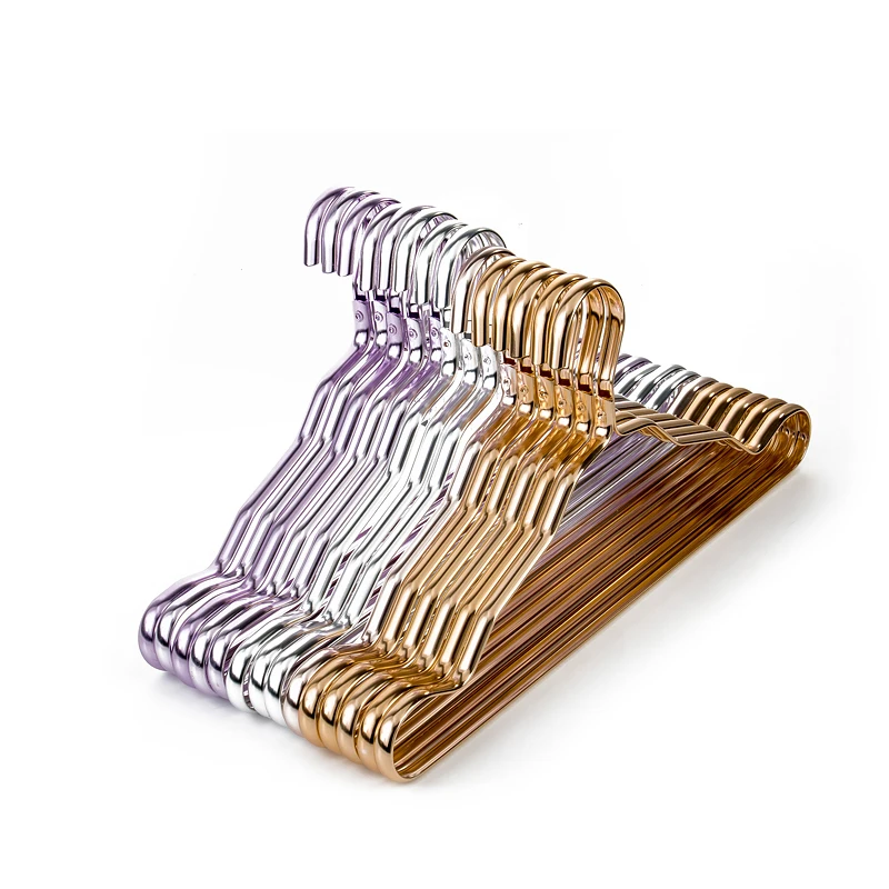 10pcs/lot 42cm Clothes Hanger Durable Antideformation Non-slip Aluminium Alloy Closet Adult Skirt Dress Towel Storage hangers