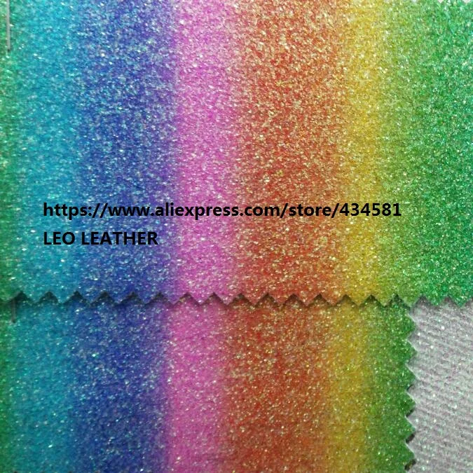 Радуга Блеск кожа ткань для обуви сумки диван банты и DIY аксессуары P1207| |