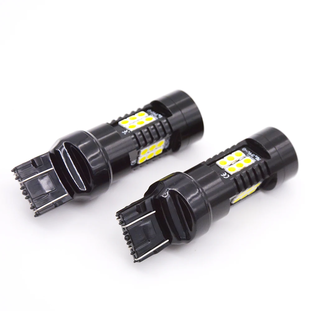 2x T20 7443 W21/5W 7444 LED Car Brake Light 3030 SMD 7440 w21w Turn Signal Daytime Running DRL White Red Yellow | Автомобили и