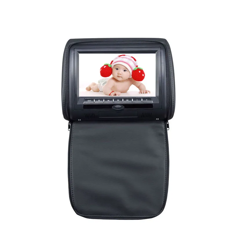 newest 7 inch Car Headrest Monitor With 7''TFT LCD Screen monitor support 32 bit games DVD CD MP3 MP4 automobile audio styling |