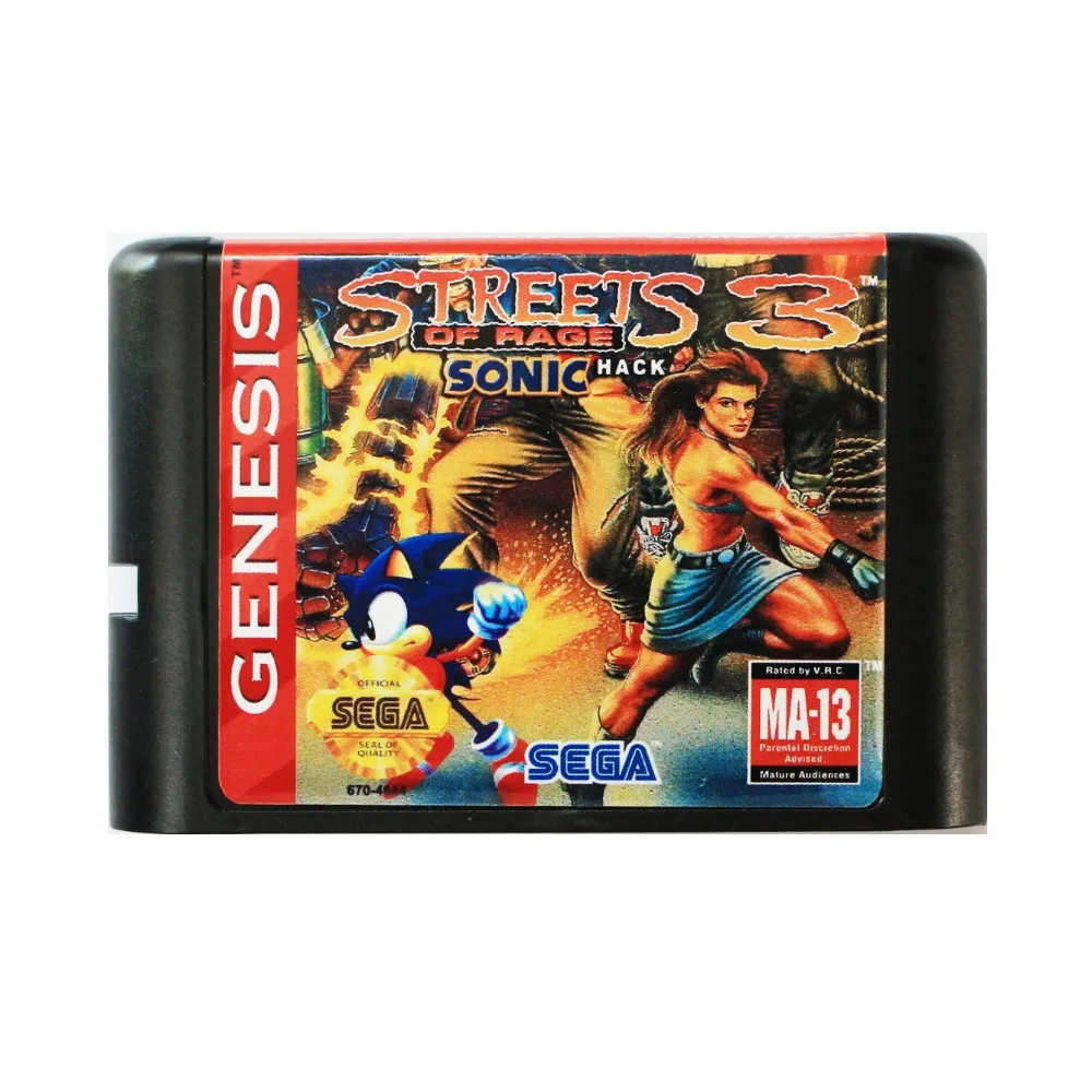 Уличные улицы Rage III Sonic Hack 16 бит MD игровая карта для sega Mega Drive для sega Genesis