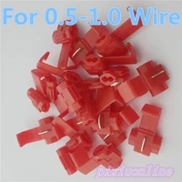 g12y high quality 20pcslot red 801p3 g12 quick splice crimp terminal 22 18 awg wire connector for 0 5 1 0 wire