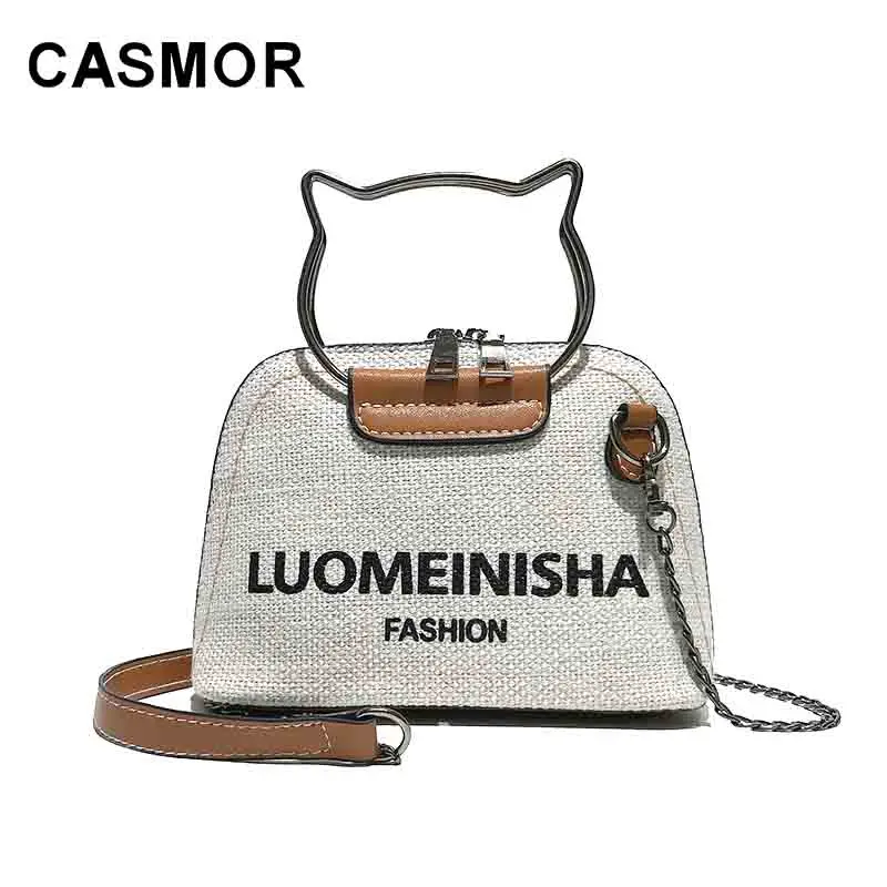 Вечерние клатчи CASMOR с цепями модная женская сумка на плечо надписью модные сумки