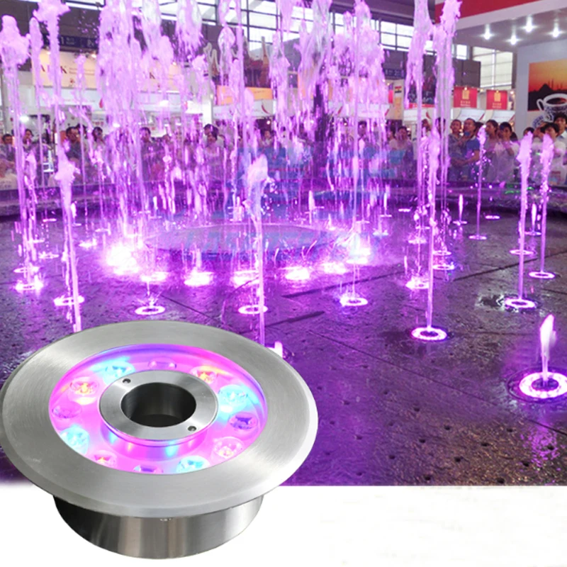 6w 9W 12W 18w IP68 Светодиодный подводный свет RGB Открытый водонепроницаемый цветной