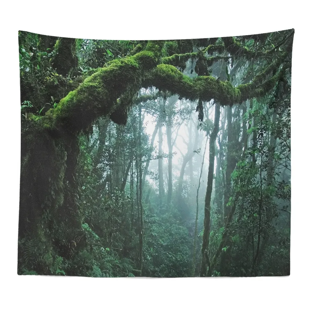 Natural Forest Tapestry Wall Hanging Wonderful Nature Sunshine Through Tree Beach Towel Bedroom Living Room Decor | Дом и сад