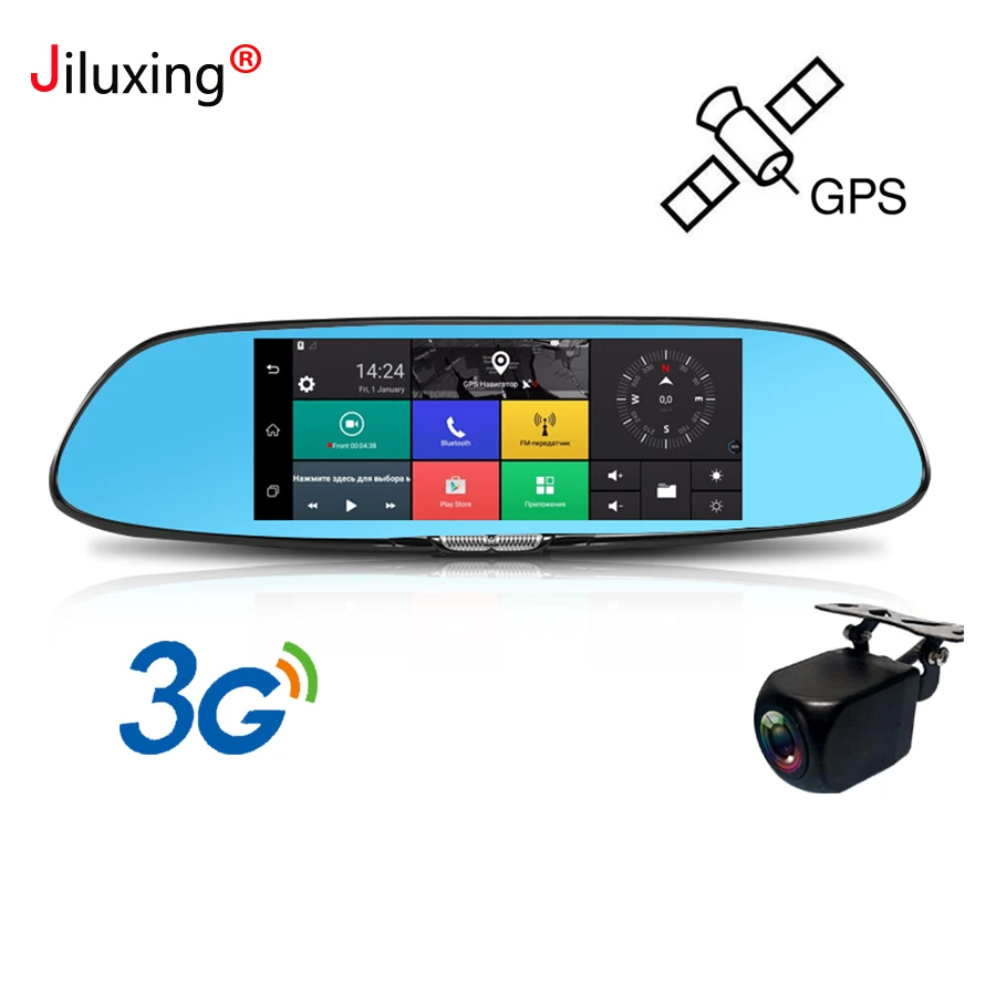 Jiluxing D02S 3G видеорегистратор 1080P GPS навигация автомобильная камера зеркало заднего