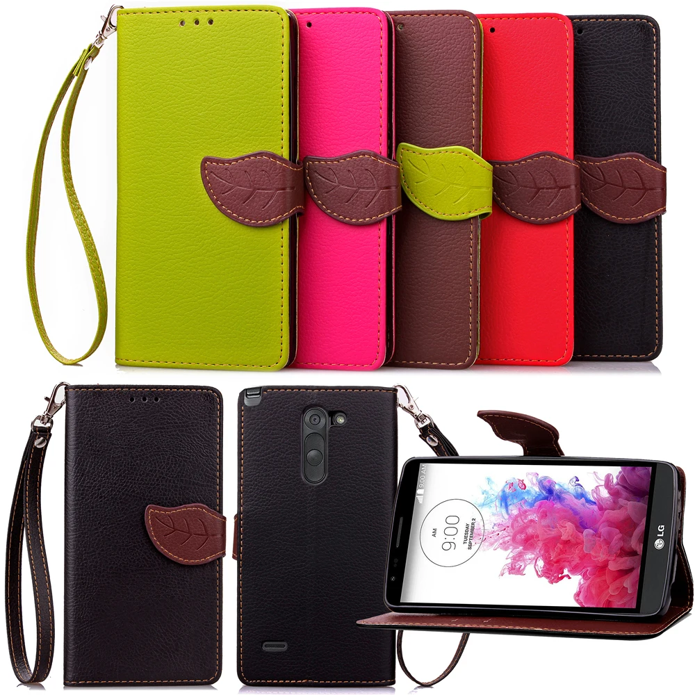 Лист Застежка Кошелек Case для LG G3 stylus D690 Роскошный PU Кожи Folio Stand с Карт памяти Stylus