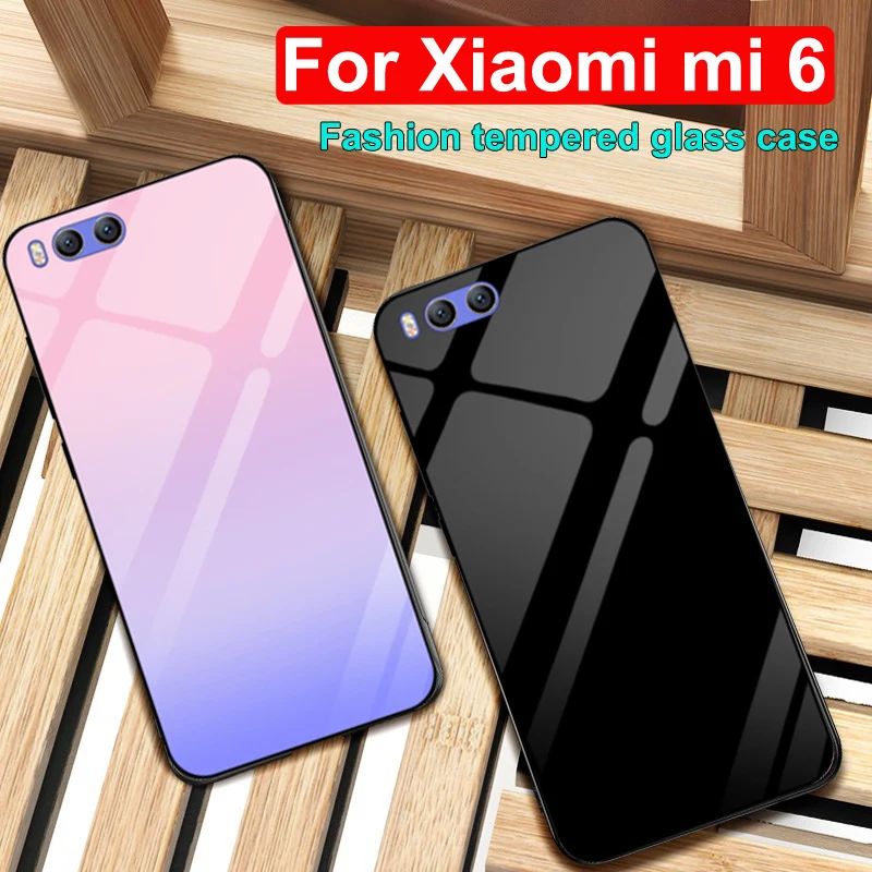 Оригинальный чехол для Xiaomi Mi 6 Mi6 5 15 дюйма однотонный из закаленного стекла