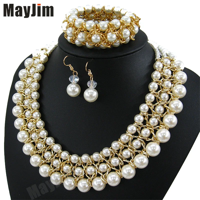 Заявление ожерелье 2017 мода ювелирные наборы Ручной Работы из бисера цепи большой