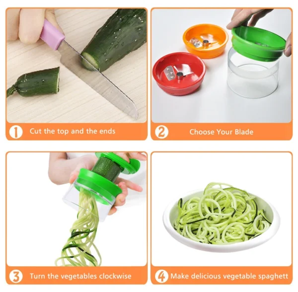 Ручной спагетти овощей Spiralizer Фрукты Терка спираль слайсер овощной салат резак для моркови огурец Терка спагетти производитель